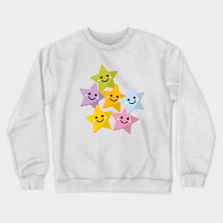 Cute Pastel Kawaii Stars Crewneck Sweatshirt